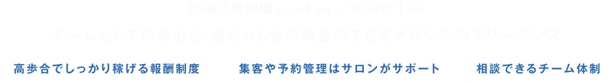 美容室オリジンのフリーランス美容師募集サイト
